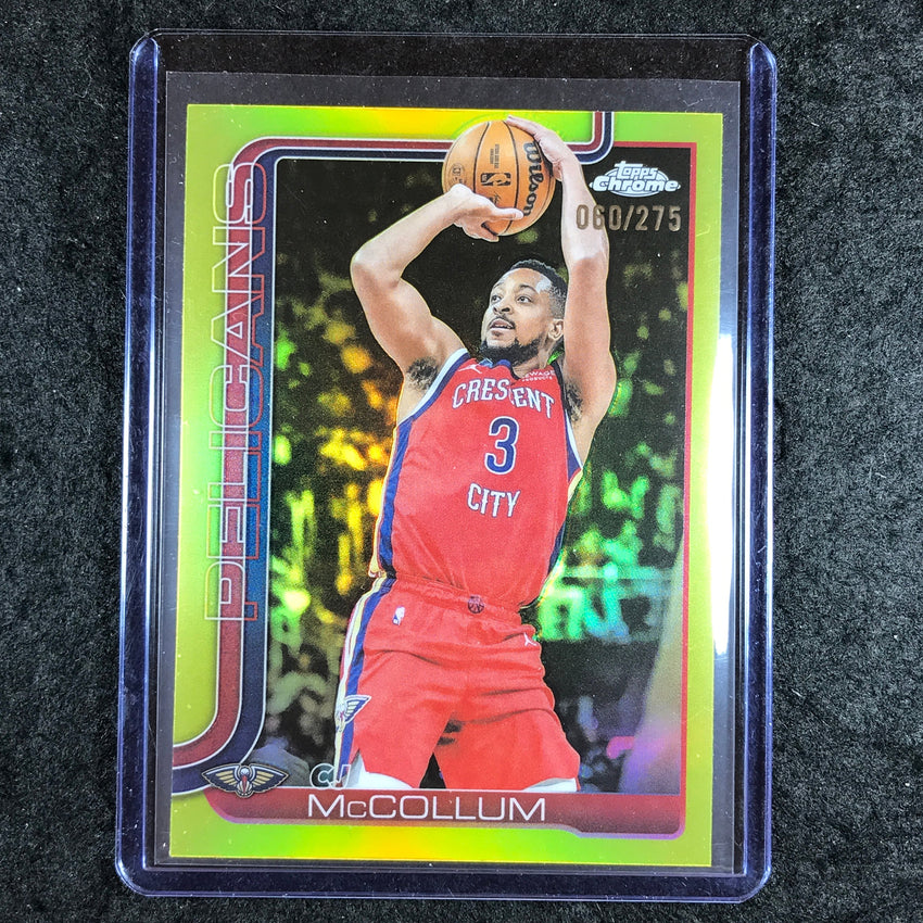 2025-26 Topps Chrome CJ MCCOLLUM Base Yellow 60/275 #136