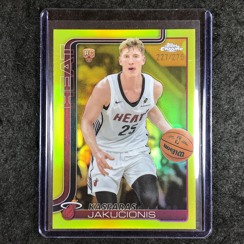 2025-26 Topps Chrome KASPARAS JAKUCIONIS Rookie Base Yellow 227/275 #270