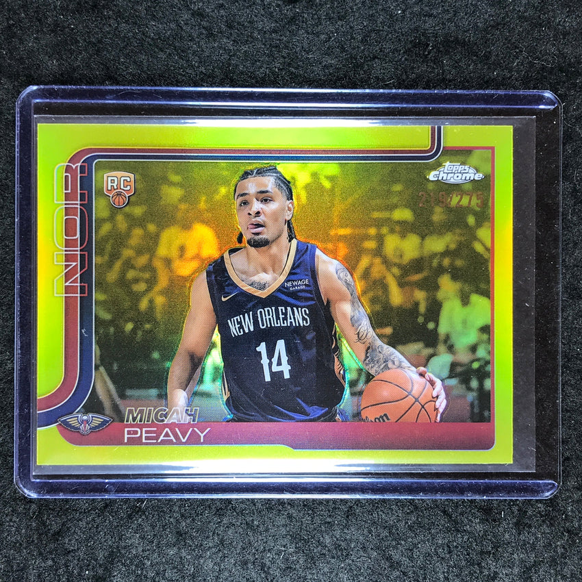 2025-26 Topps Chrome MICAH PEAVY Rookie Base Yellow 219/275 #291