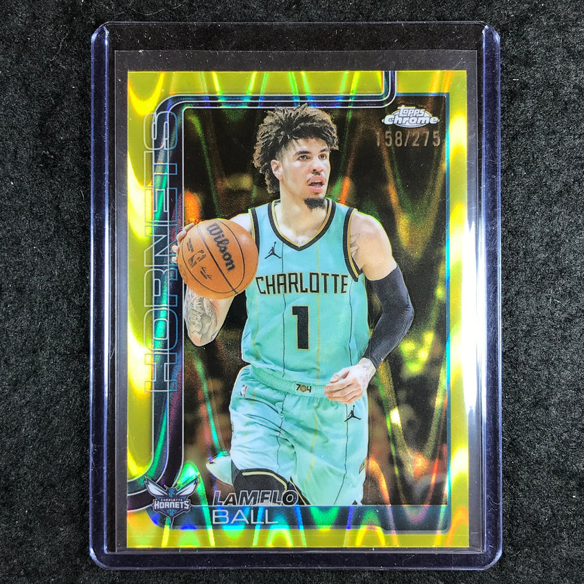 2025-26 Topps Chrome LAMELO BALL Base Yellow RayWave 158/275 #39