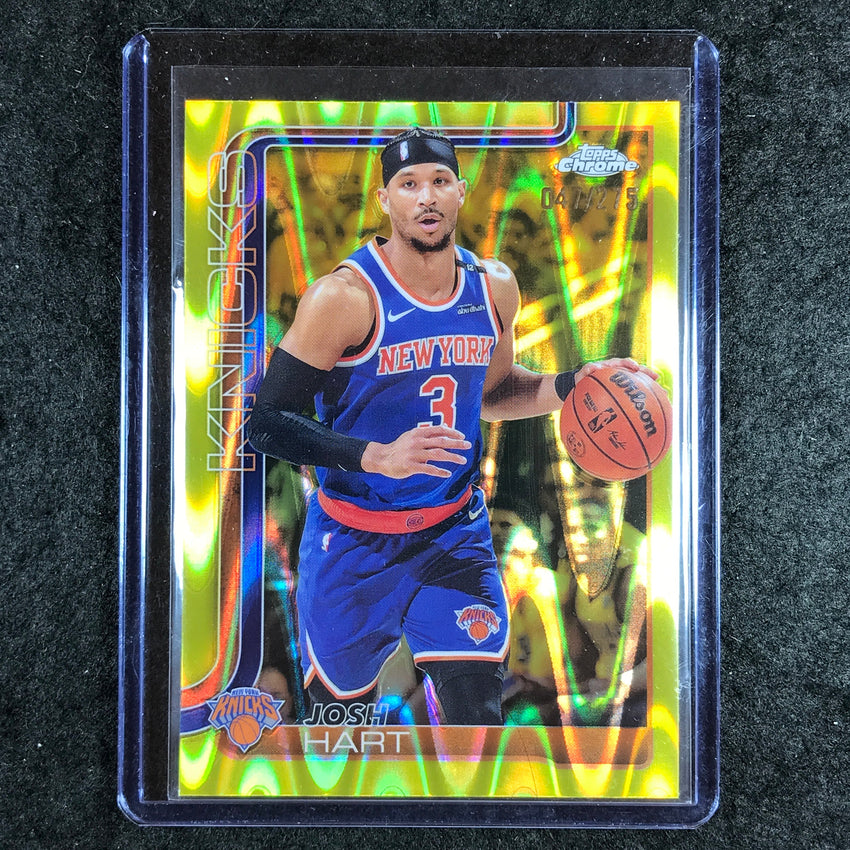2025-26 Topps Chrome JOSH HART Base Yellow RayWave 47/275 #160