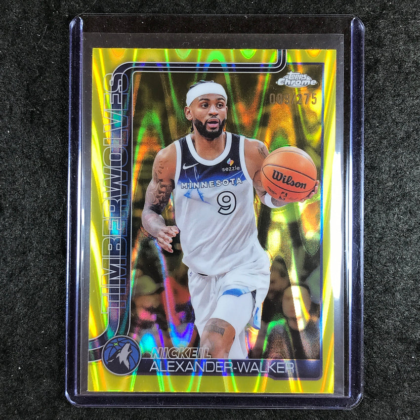 2025-26 Topps Chrome NICKEIL ALEXANDER-WALKER Base Yellow RayWave 9/275 #193