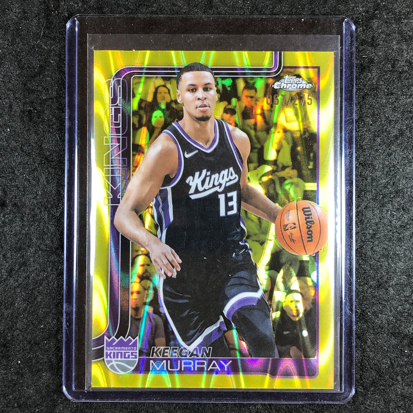 2025-26 Topps Chrome KEEGAN MURRAY Base Yellow RayWave 67/275 #227