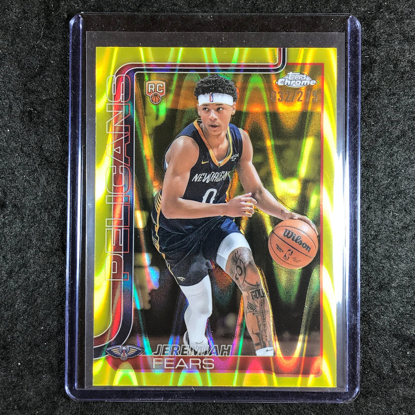2025-26 Topps Chrome JEREMIAH FEARS Rookie Base Yellow RayWave 32/275 #257