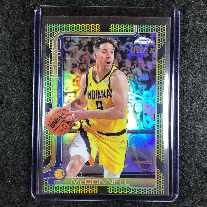 2025-26 Topps Chrome T.J. MCCONNELL Base Yellow Basketball 99/275 #11