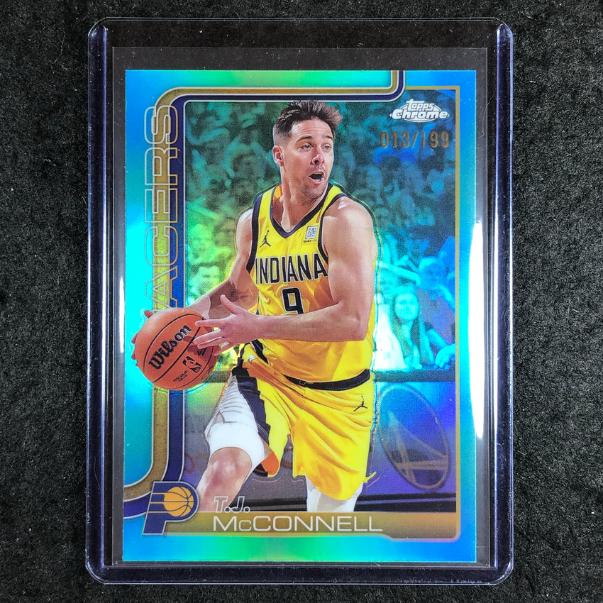 2025-26 Topps Chrome T.J. MCCONNELL Base Aqua 13/199 #11