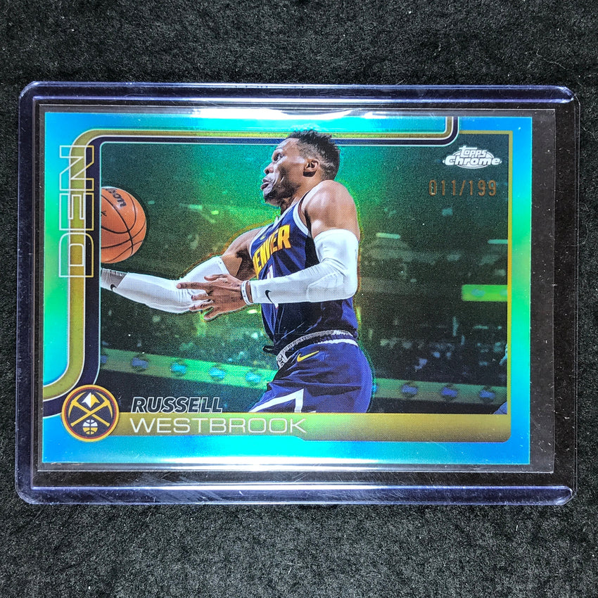 2025-26 Topps Chrome RUSSELL WESTBROOK Base Aqua 11/199 #15