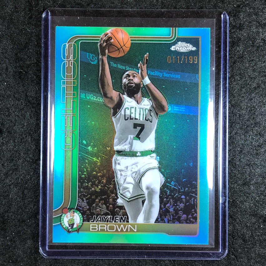 2025-26 Topps Chrome JAYLEN BROWN Base Aqua 11/199 #51