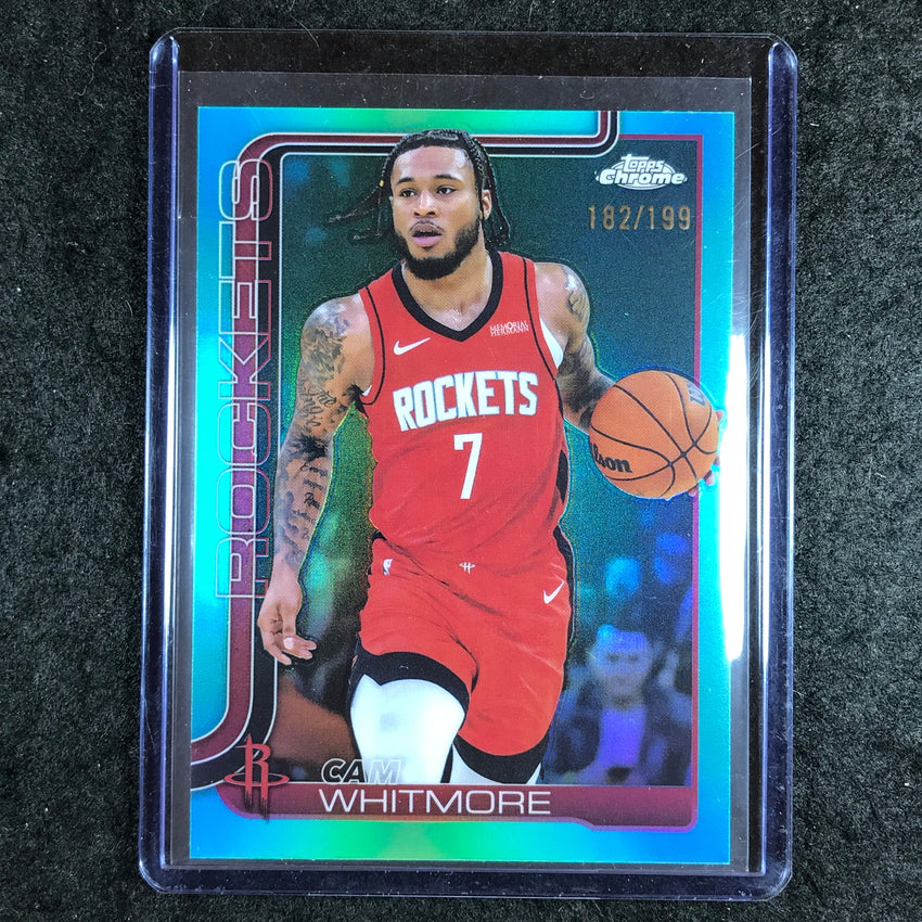 2025-26 Topps Chrome CAM WHITMORE Base Aqua 182/199 #86