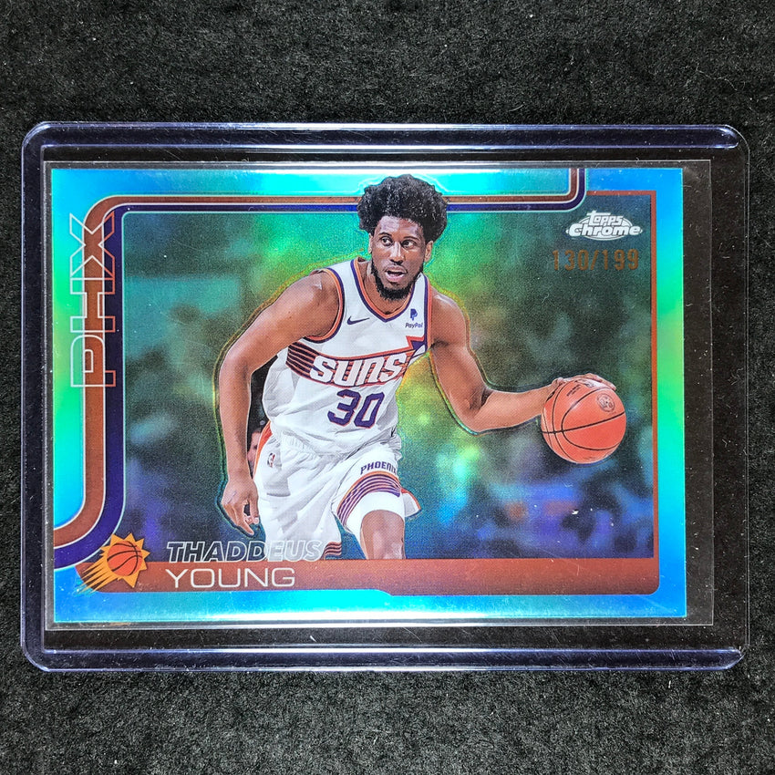 2025-26 Topps Chrome THADDEUS YOUNG Base Aqua 130/199 #135