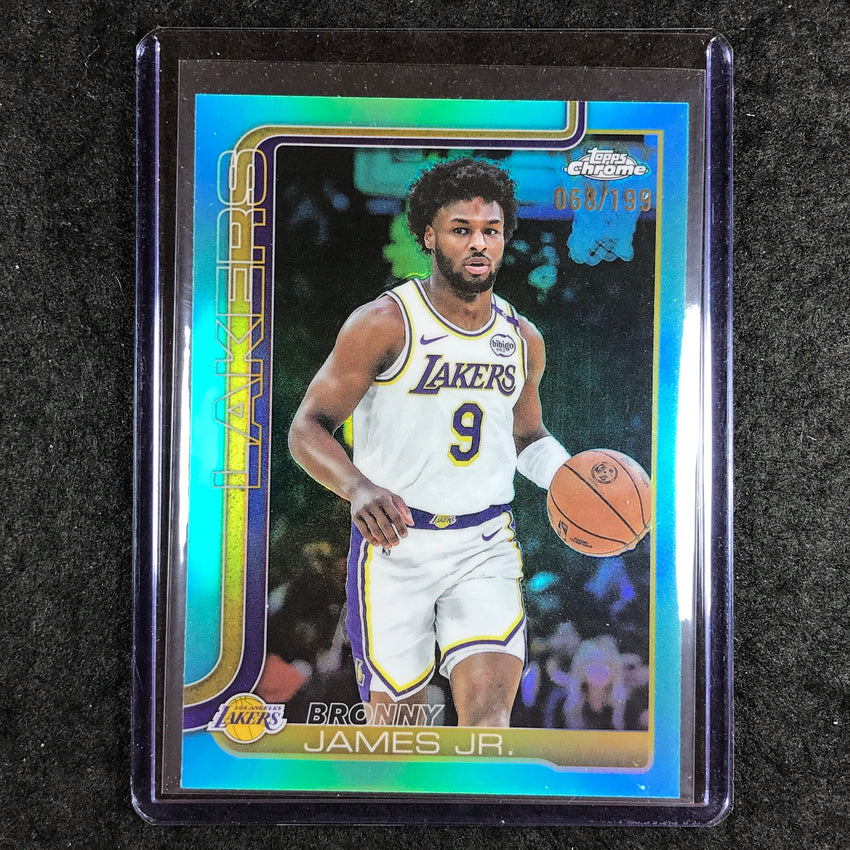 2025-26 Topps Chrome BRONNY JAMES JR. Base Aqua 68/199 #182