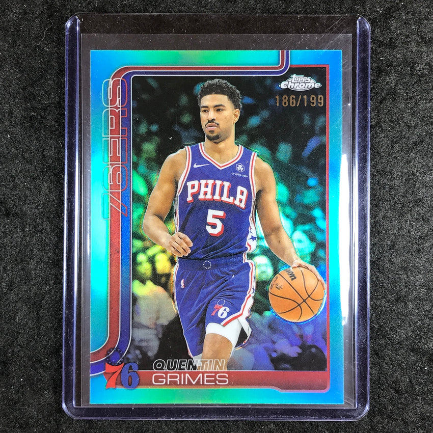 2025-26 Topps Chrome QUENTIN GRIMES Base Aqua 186/199 #197