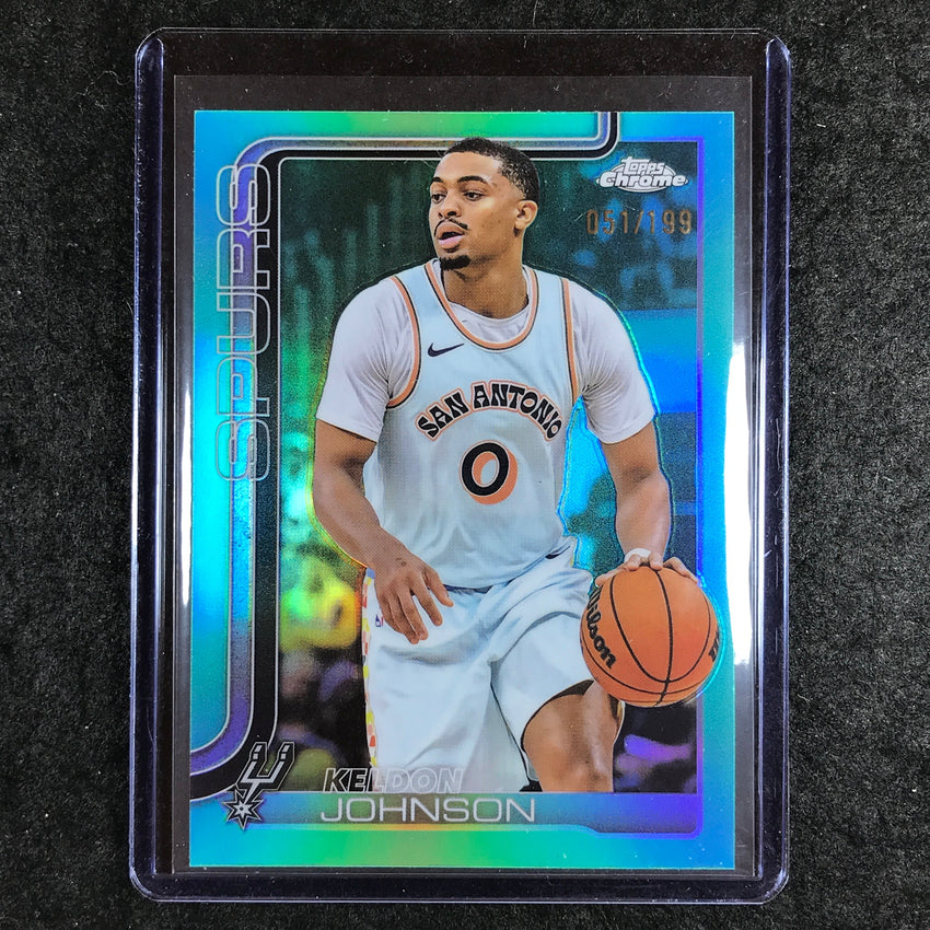 2025-26 Topps Chrome KELDON JOHNSON Base Aqua 51/199 #220