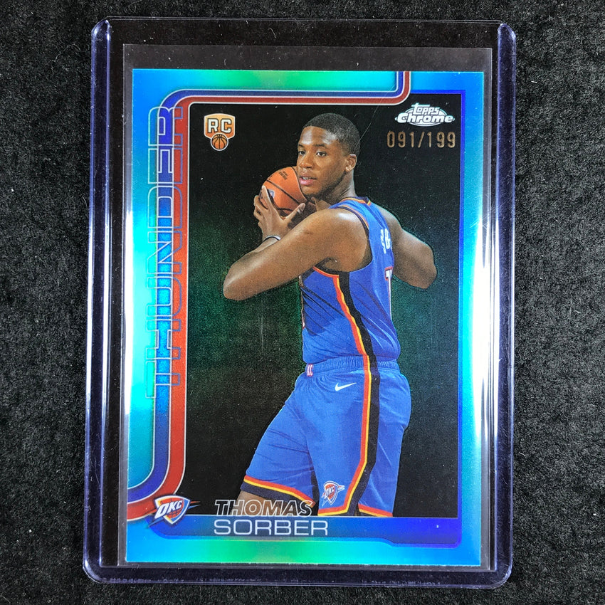 2025-26 Topps Chrome THOMAS SORBER Rookie Base Aqua 91/199 #265