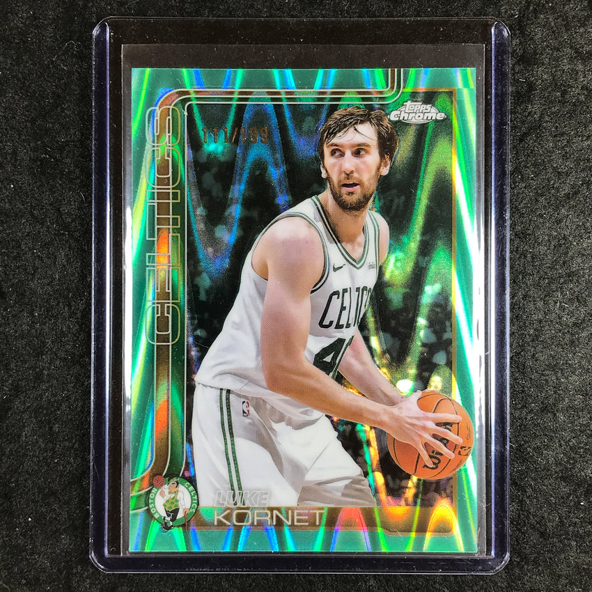 2025-26 Topps Chrome LUKE KORNET Base Aqua RayWave 111/199 #37