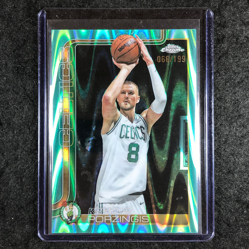 2025-26 Topps Chrome KRISTAPS PORZINGIS Base Aqua RayWave 66/199 #41