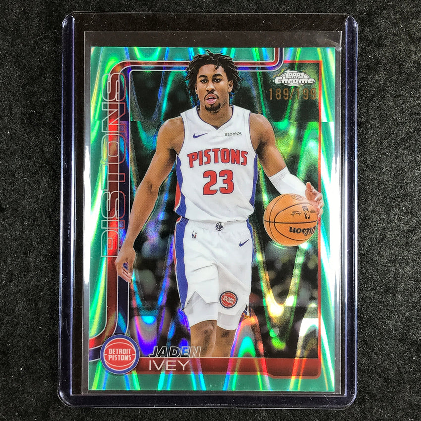 2025-26 Topps Chrome JADEN IVEY Base Aqua RayWave 189/199 #61