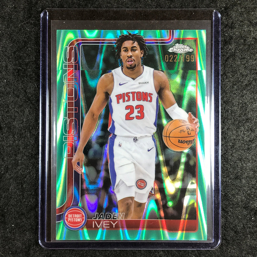 2025-26 Topps Chrome JADEN IVEY Base Aqua RayWave 22/199 #61