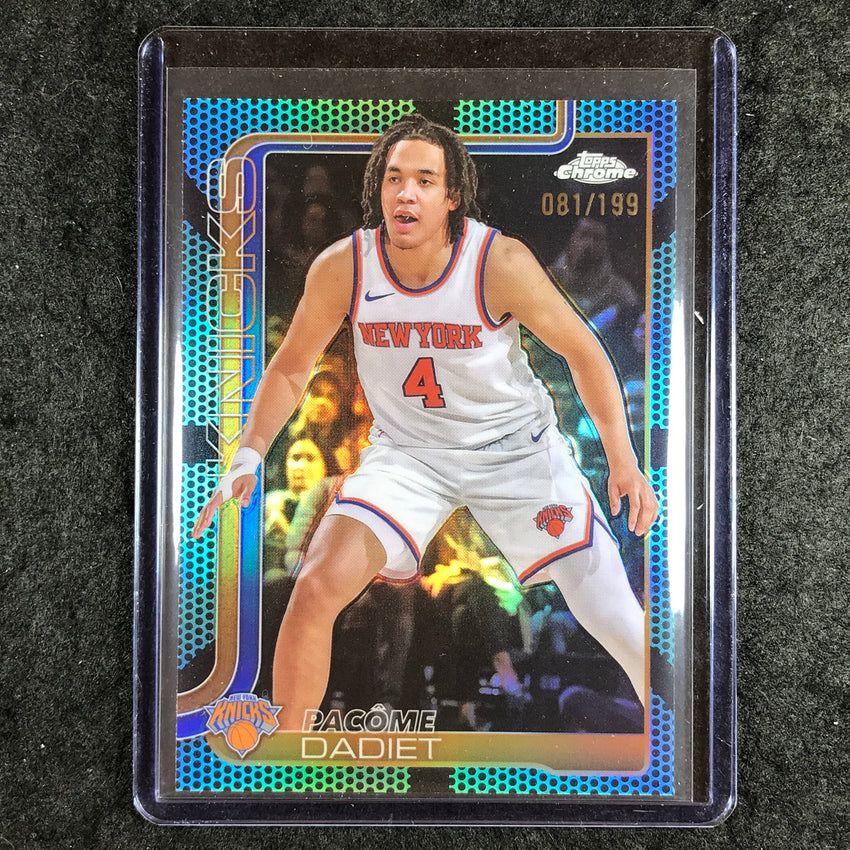 2025-26 Topps Chrome PACOME DADIET Base Aqua Basketball 81/199 #111
