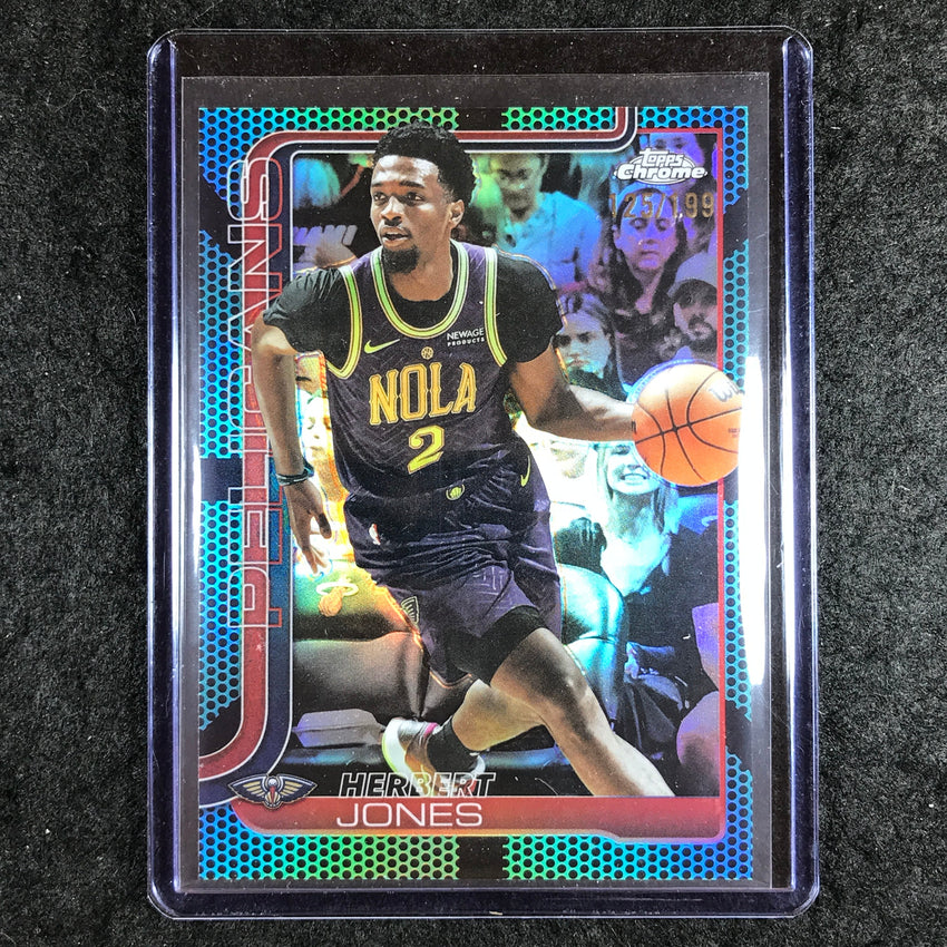 2025-26 Topps Chrome HERBERT JONES Base Aqua Basketball 125/199 #120
