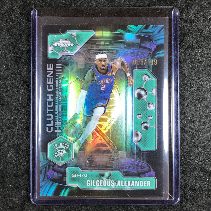 2025-26 Topps Chrome SHAI GILGEOUS-ALEXANDER Clutch Gene Aqua 95/199 #9