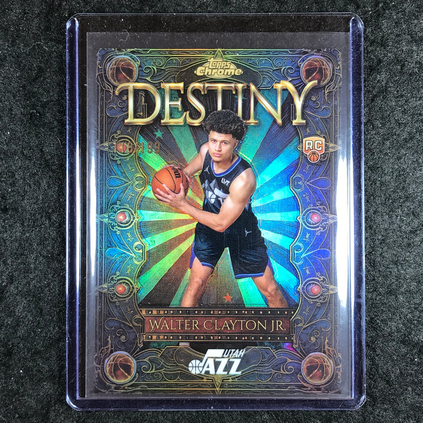 2025-26 Topps Chrome WALTER CLAYTON JR. Destiny Rookie Aqua 118/199 #15