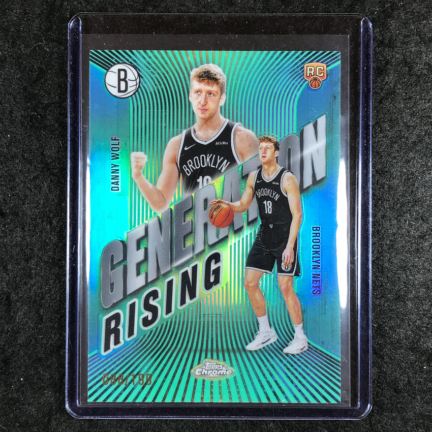 2025-26 Topps Chrome DANNY WOLF Generation Rising Rookie Aqua 88/199 #13
