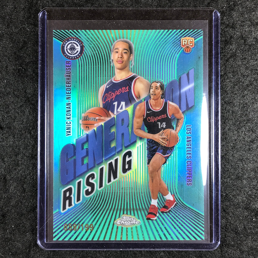 2025-26 Topps Chrome YANIC KONAN-NIEDERHAUSER Generation Rising RC Aqua 59/199