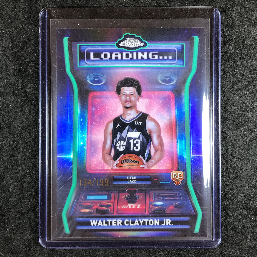 2025-26 Topps Chrome WALTER CLAYTON JR. Loading Rookie Aqua 134/199 #15