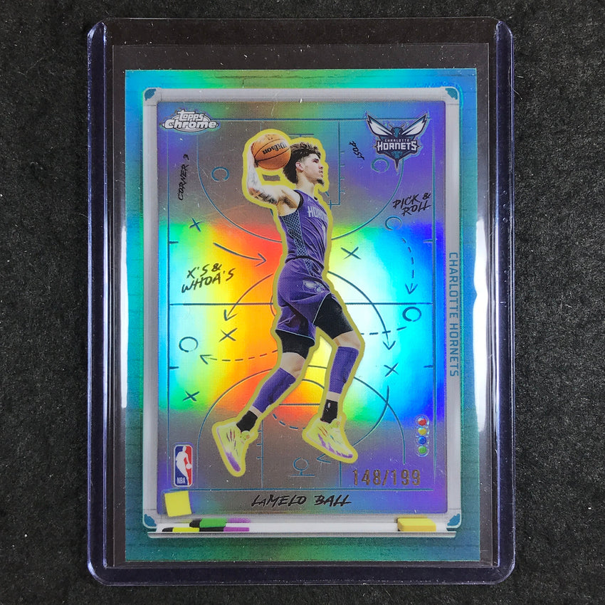 2025-26 Topps Chrome LAMELO BALL X's and Whoa's Aqua 148/199 #7