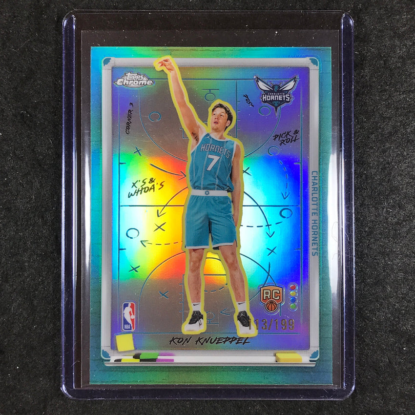 2025-26 Topps Chrome KON KNUEPPEL X's and Whoa's Rookie Aqua 113/199 #10