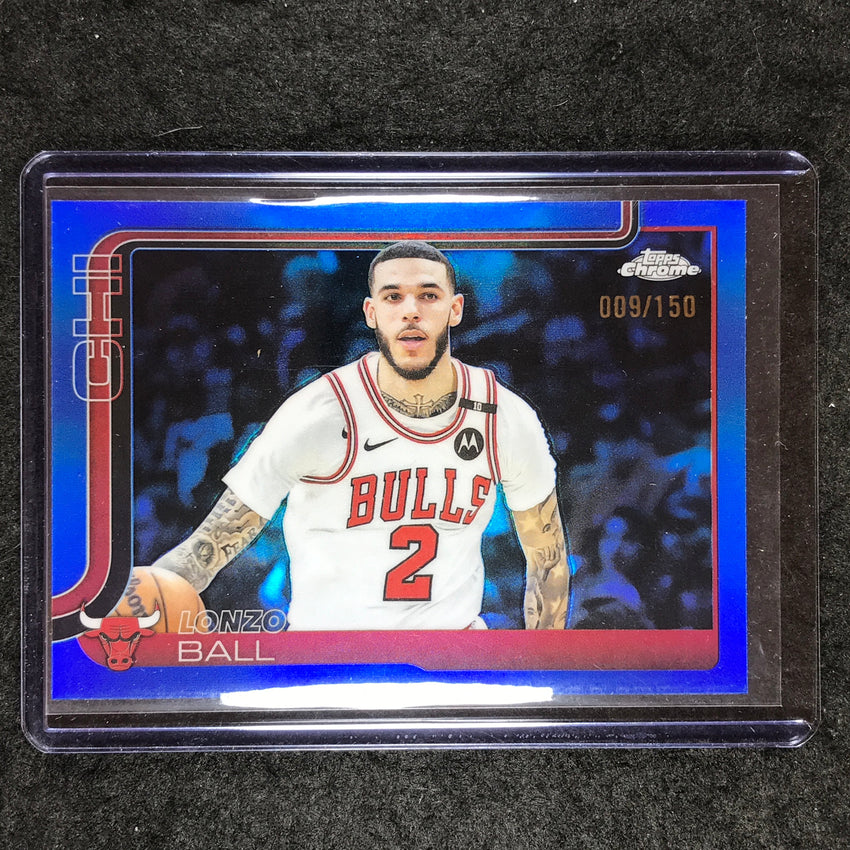 2025-26 Topps Chrome LONZO BALL Base Blue 9/150 #38