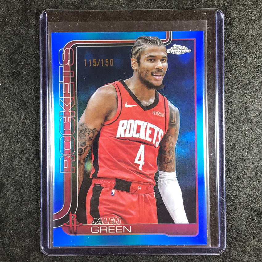 2025-26 Topps Chrome JALEN GREEN Base Blue 115/150 #58