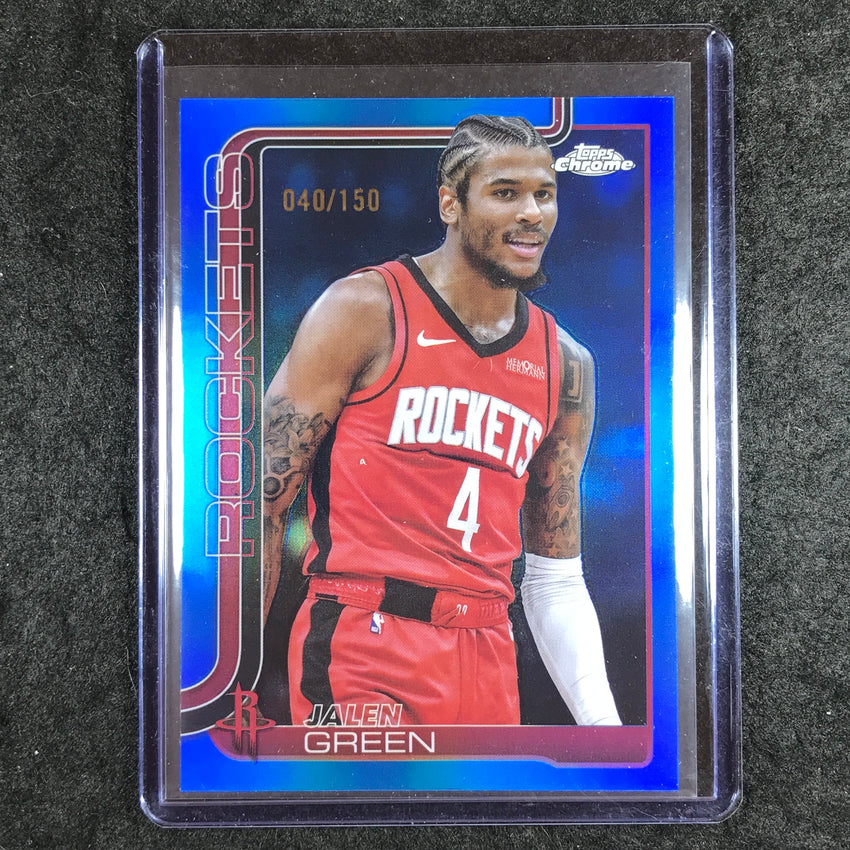 2025-26 Topps Chrome JALEN GREEN Base Blue 40/150 #58