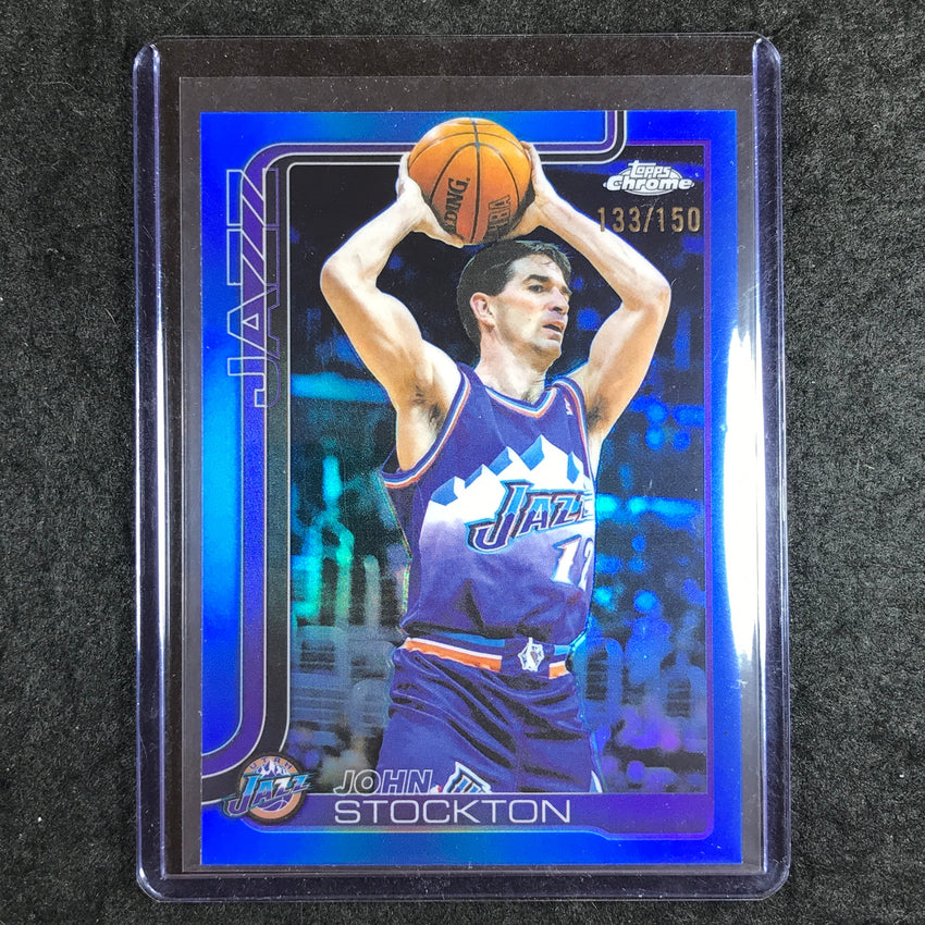 2025-26 Topps Chrome JOHN STOCKTON Base Blue 133/150 #250
