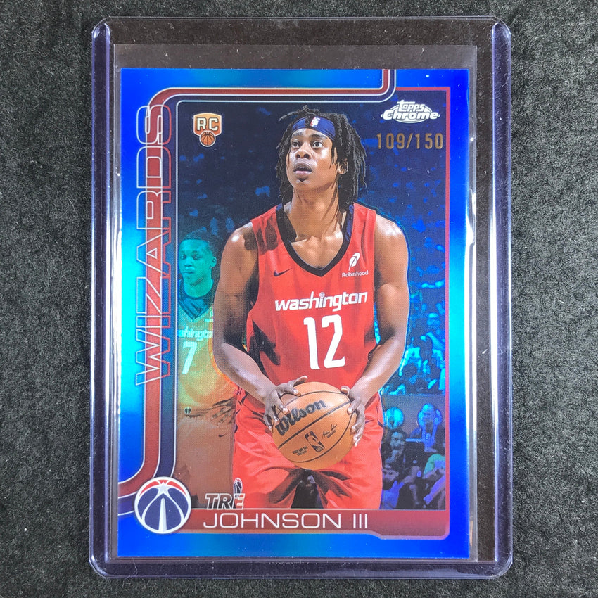2025-26 Topps Chrome TRE JOHNSON III Rookie Base Blue 109/150 #256