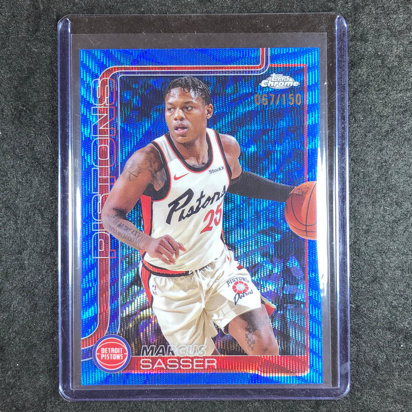 2025-26 Topps Chrome MARCUS SASSER Base Blue Wave 67/150 #35