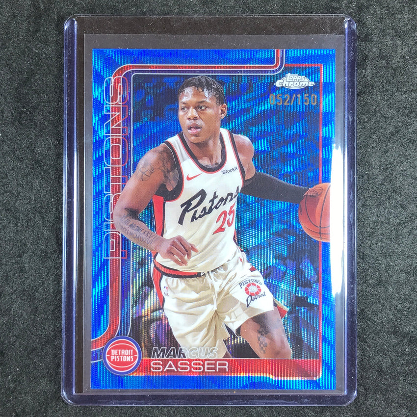 2025-26 Topps Chrome MARCUS SASSER Base Blue Wave 52/150 #35