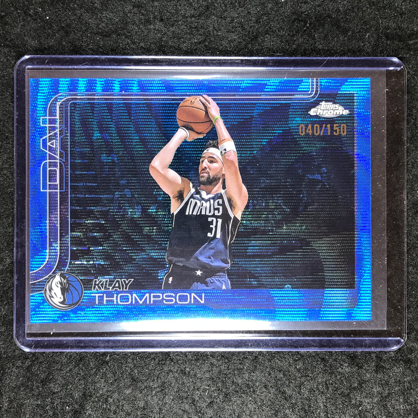 2025-26 Topps Chrome KLAY THOMPSON Base Blue Wave 40/150 #42