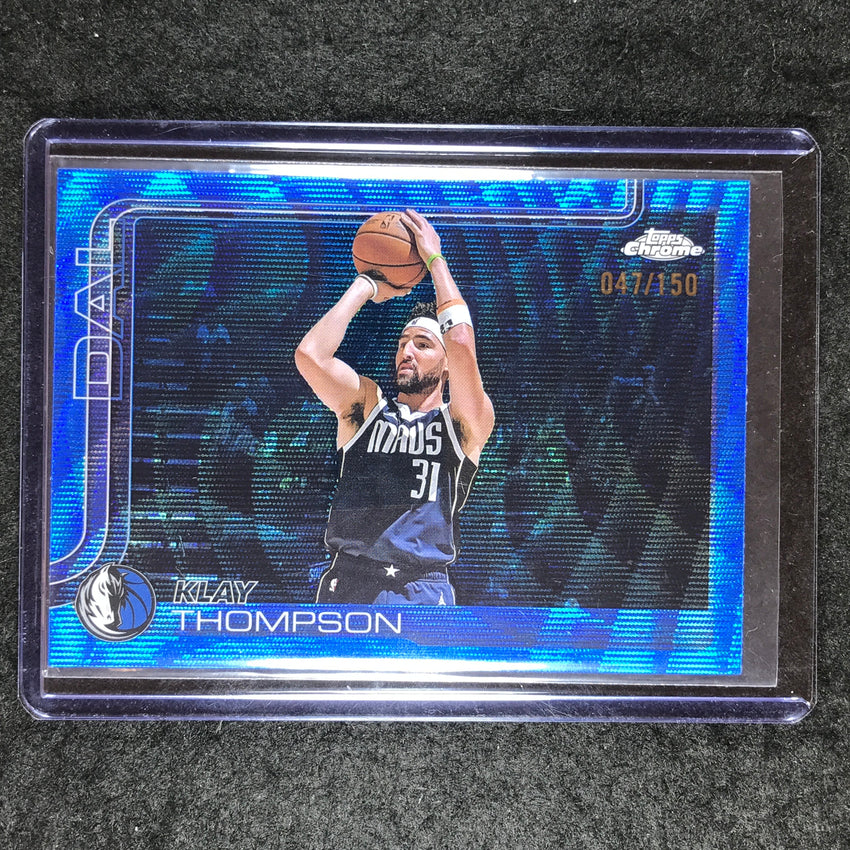 2025-26 Topps Chrome KLAY THOMPSON Base Blue Wave 47/150 #42