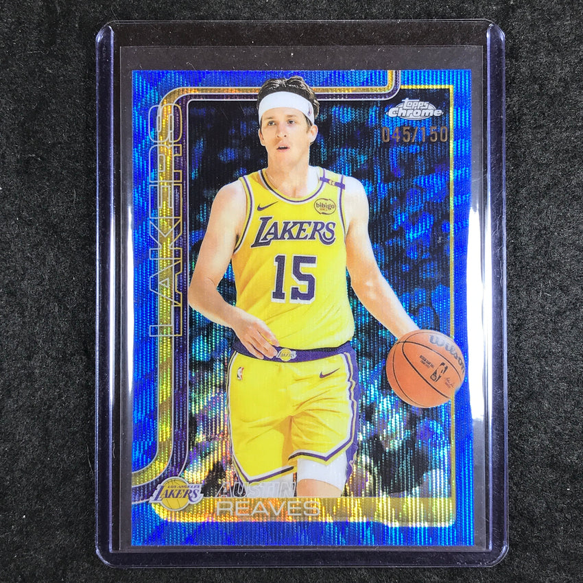 2025-26 Topps Chrome AUSTIN REAVES Base Blue Wave 45/150 #126