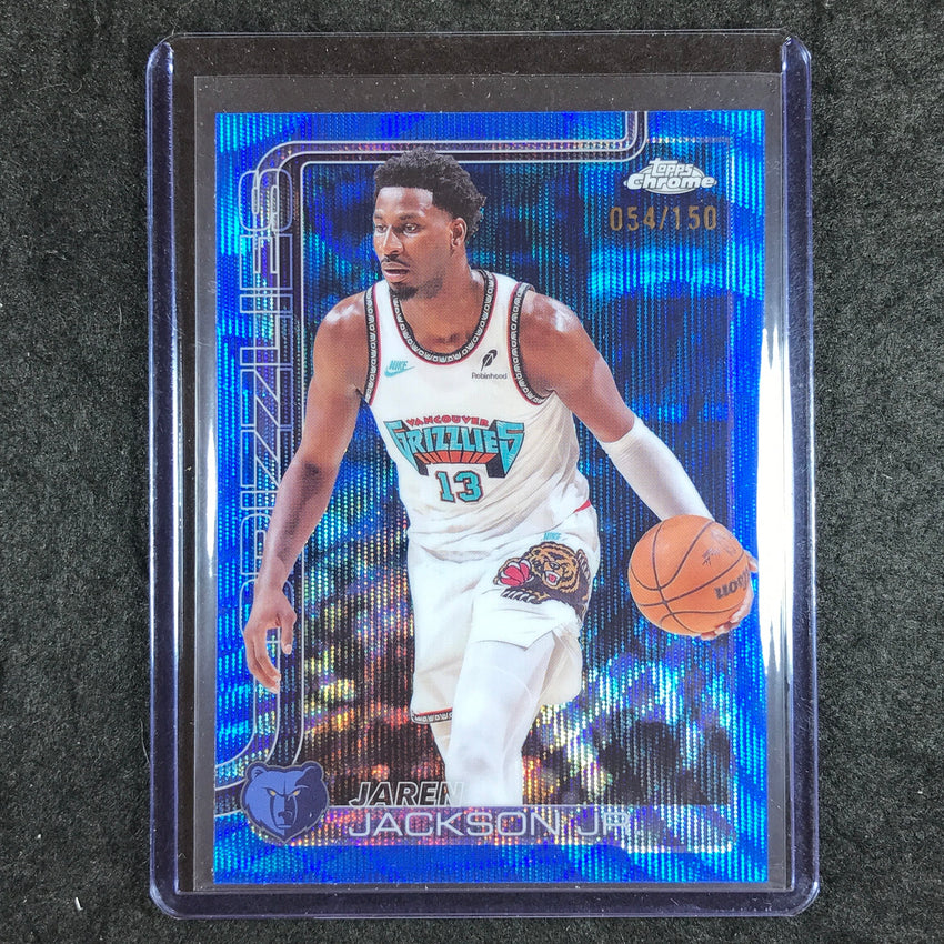 2025-26 Topps Chrome JAREN JACKSON JR. Base Blue Wave 54/150 #163