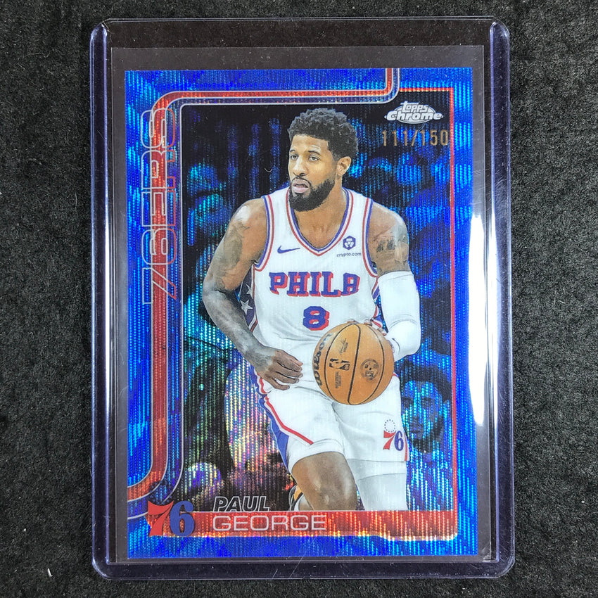 2025-26 Topps Chrome PAUL GEORGE Base Blue Wave 111/150 #171