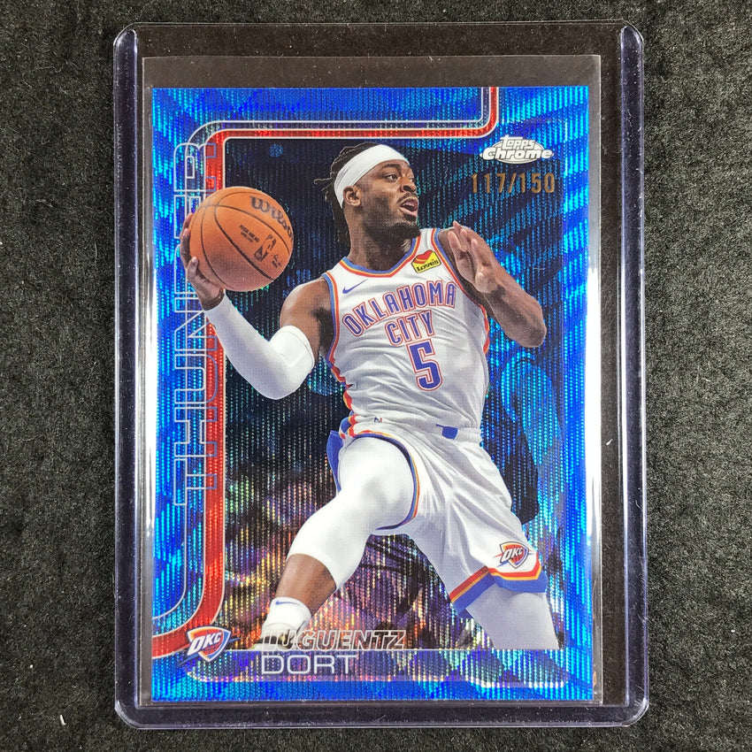 2025-26 Topps Chrome LUGUENTZ DORT Base Blue Wave 117/150 #177