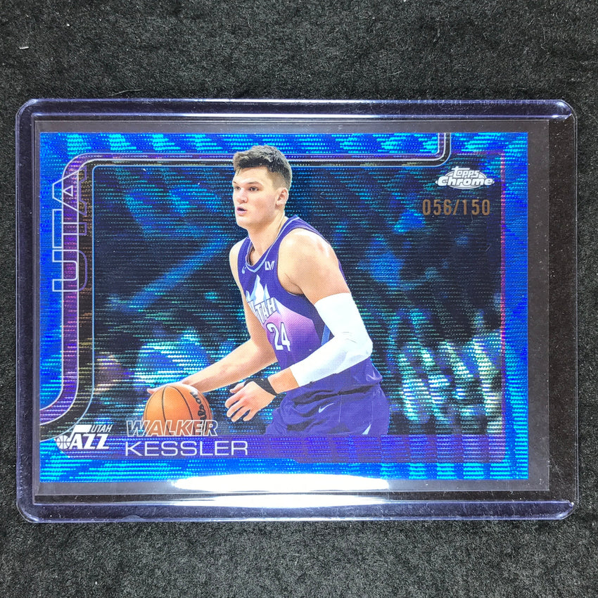 2025-26 Topps Chrome WALKER KESSLER Base Blue Wave 56/150 #205