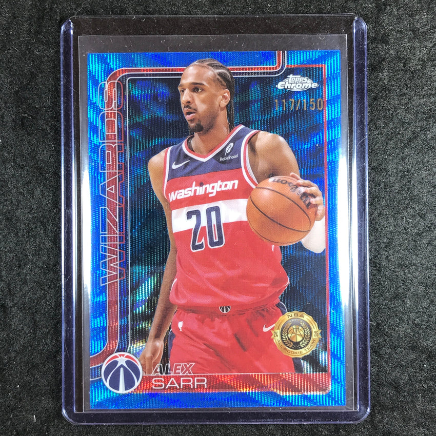 2025-26 Topps Chrome ALEX SARR Base Blue Wave 117/150 #218