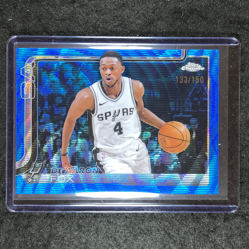 2025-26 Topps Chrome DE'AARON FOX Base Blue Wave 133/150 #233