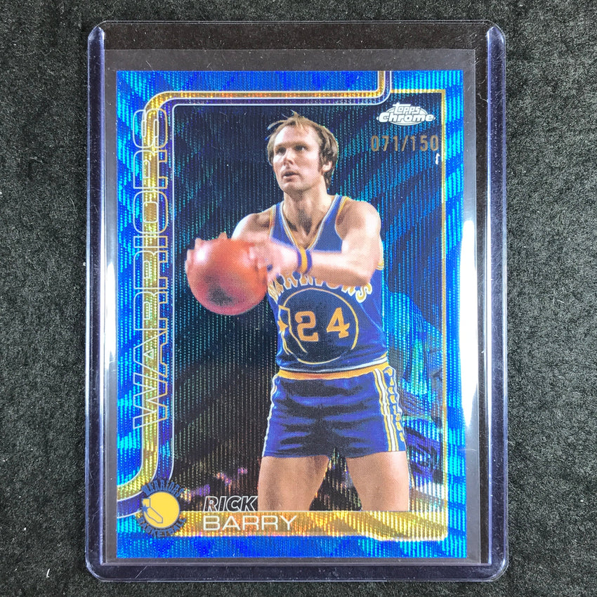 2025-26 Topps Chrome RICK BARRY Base Blue Wave 71/150 #249