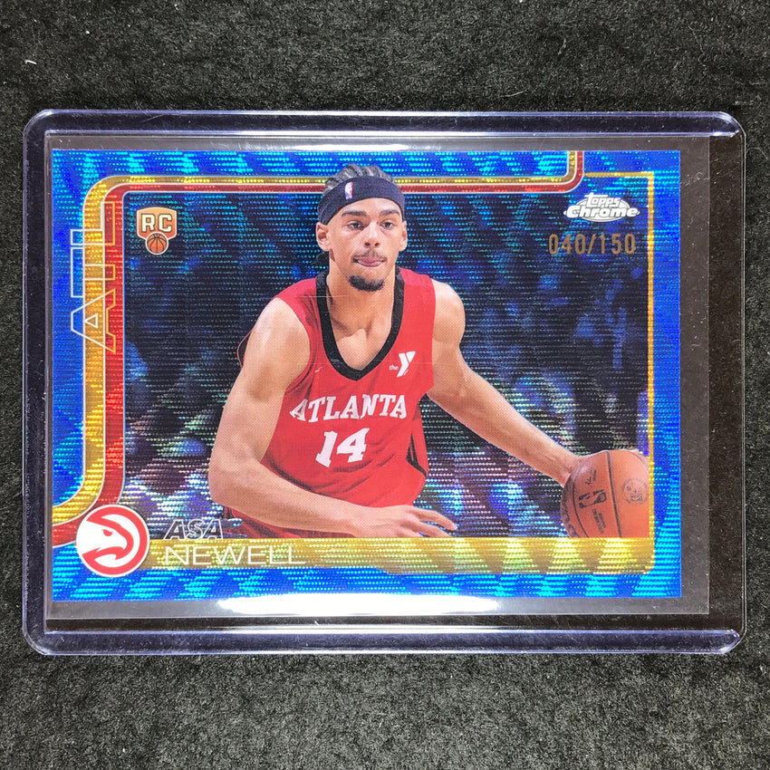 2025-26 Topps Chrome ASA NEWELL Rookie Base Blue Wave 40/150 #273