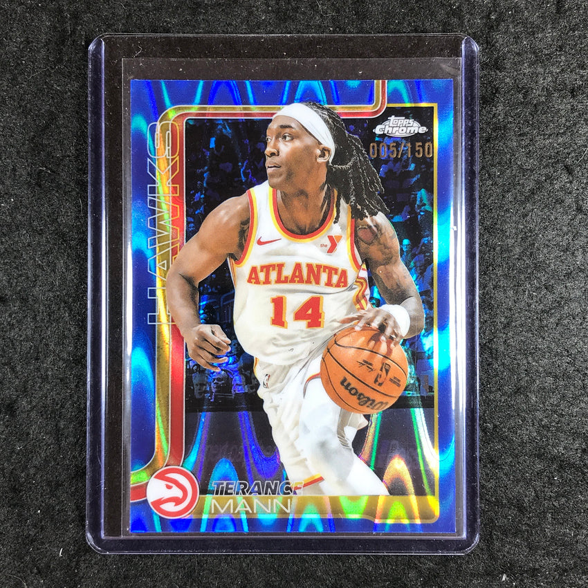 2025-26 Topps Chrome TERRANCE MANN Base Blue RayWave 5/150 #9